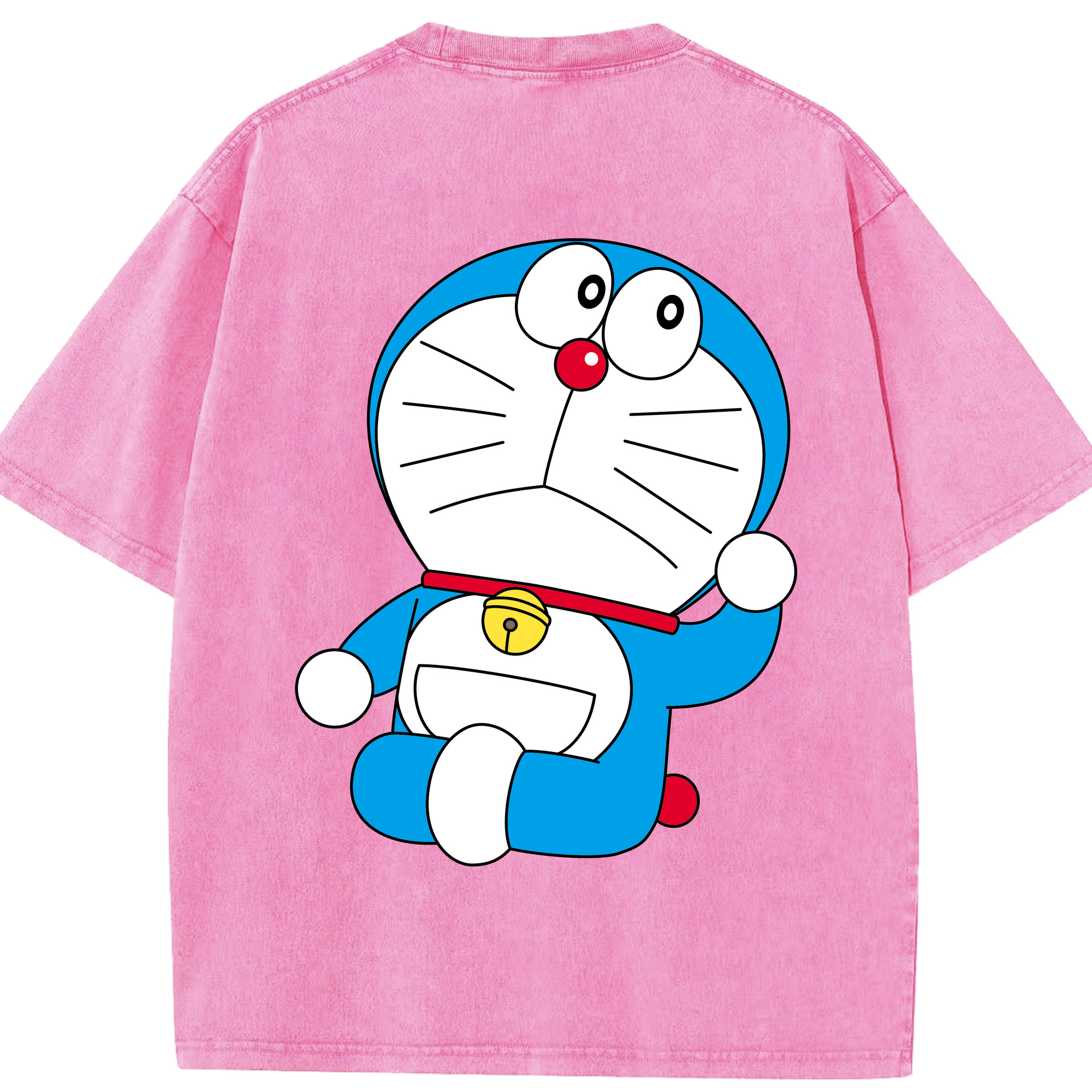 （画像用） ドラえもん Doraemon 綿100% ヴィンテージ風 半袖Tシャツ（背面プリント）